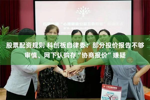 股票配资规则 科创板自律委：部分投价报告不够审慎、网下认购存“协商报价”嫌疑